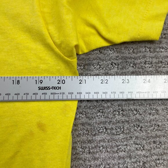 Vintage 80s Screen Stars Best T-Shirt Men Large L Yellow Steamboat Springs CO - Picture 8 of 16